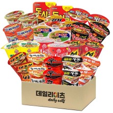 [데일리이츠] 농심 오뚜기 삼양 팔도 소컵라면 15종 30개입, 1세트